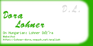 dora lohner business card